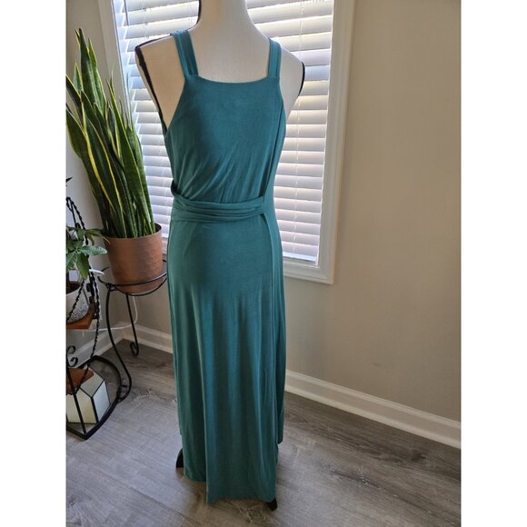 Maeve Assymetrical Dark Teal Dress Greek Style - Picture 5 of 9